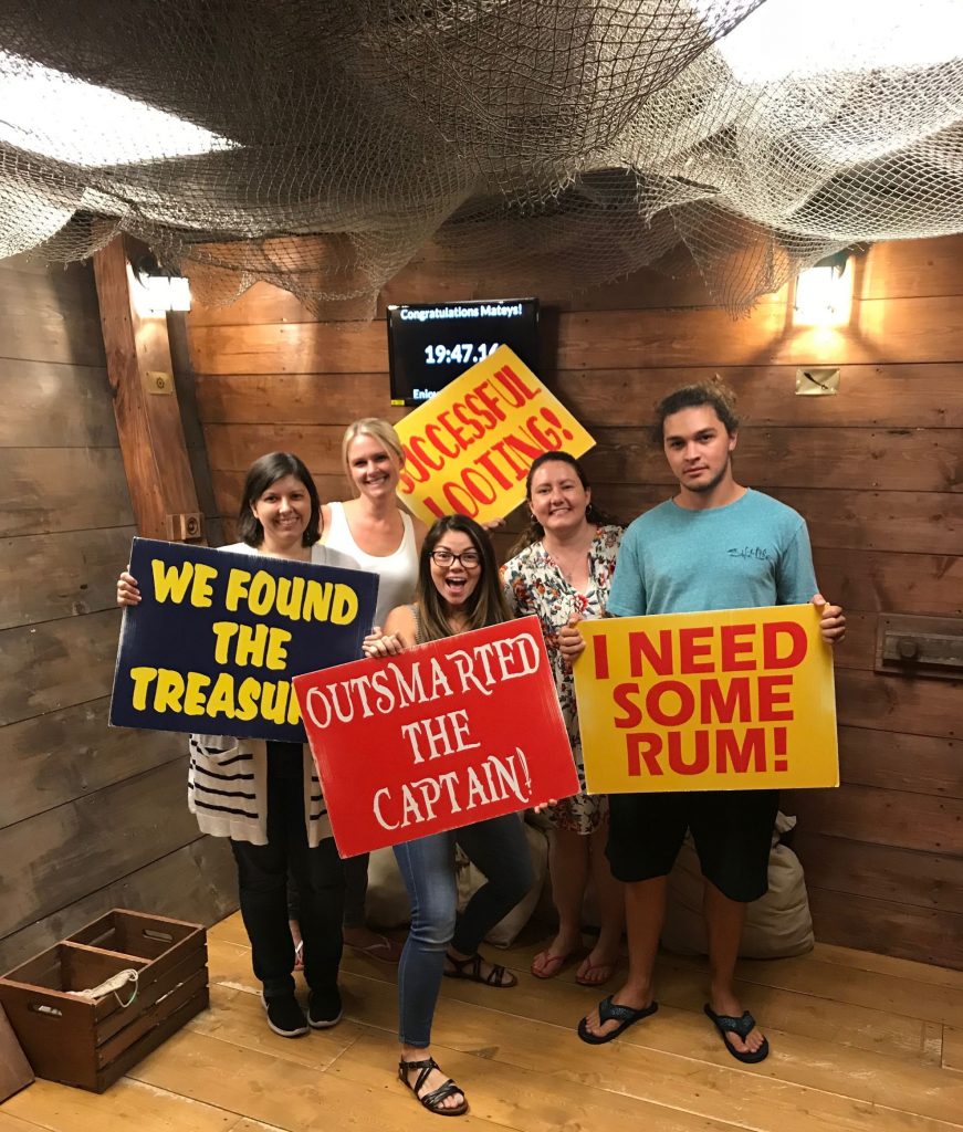 employees having fun at Escape Room Adventures